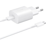 Samsung 25W EP-TA800EWe USB-C Wall Charger With EP-DA705BWe USB-C / USB-C Cable - White EP-TA800EWe + EP-DA705BWe - (57983113661)