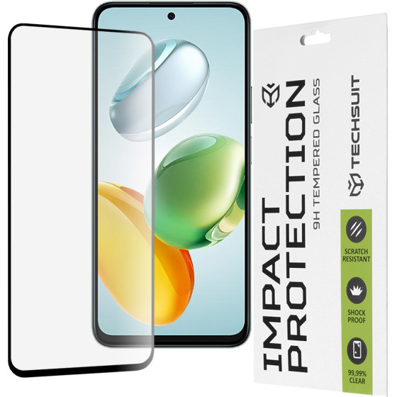 Techsuit - 111D Full Cover / Full Glue Glass - Honor 200 Smart / X7c - Black