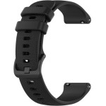 Techsuit - Watchband 18mm (W006) - Huawei Watch Gt 4 (41mm)/W1/Honor Watch S1/Garmin Venu 2S/Vivoactive 4S - Black