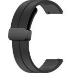 Techsuit - Watchband 18mm (W011) - Huawei Watch Gt 4 (41mm)/W1/Honor Watch S1/Garmin Venu 2S/Vivoactive 4S - Black