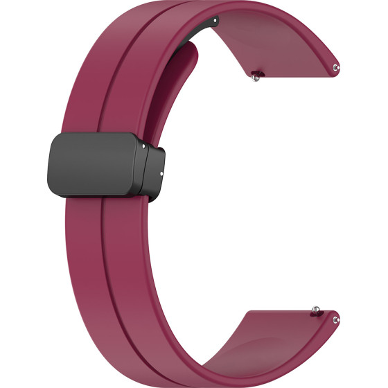 Techsuit - Watchband 18mm (W011) - Huawei Watch Gt 4 (41mm)/W1/Honor Watch S1/Garmin Venu 2S/Vivoactive 4S - Bordeaux
