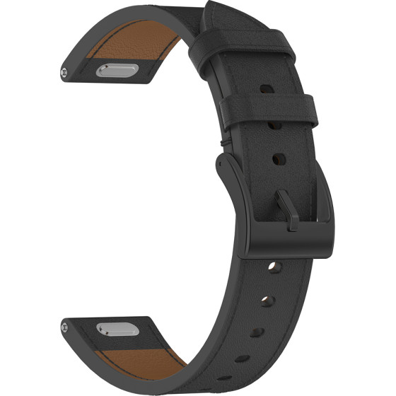 Techsuit - Watchband 18mm (W073) - Huawei Watch Gt 4 (41mm)/W1/Honor Watch S1/Garmin Venu 2S/Vivoactive 4S - Black
