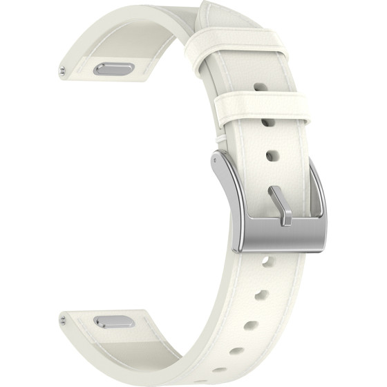 Techsuit - Watchband 18mm (W073) - Huawei Watch Gt 4 (41mm)/W1/Honor Watch S1/Garmin Venu 2S/Vivoactive 4S - White