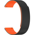 Techsuit - Watchband 18mm (W074) - Huawei Watch Gt 4 (41mm)/W1/Honor Watch S1/Garmin Venu 2S/Vivoactive 4S - Black / Orange