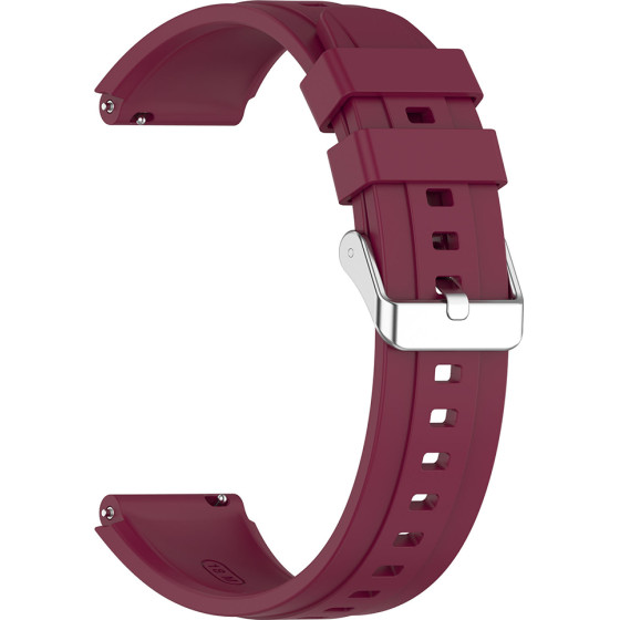 Techsuit - Watchband 18mm (W075) - Huawei Watch Gt 4 (41mm)/W1/Honor Watch S1/Garmin Venu 2S/Vivoactive 4S - Bordeaux