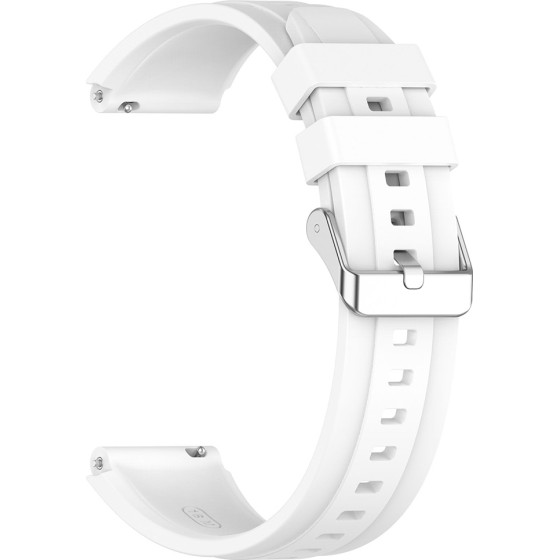 Techsuit - Watchband 18mm (W075) - Huawei Watch Gt 4 (41mm)/W1/Honor Watch S1/Garmin Venu 2S/Vivoactive 4S - White