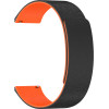 Techsuit - Watchband 20mm (W074) - Samsung Galaxy Watch4/5/Active 2, Huawei Watch Gt 3 (42mm)/Gt 3 Pro (43mm) - Black/Orange