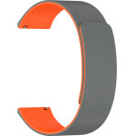 Techsuit - Watchband 20mm (W074) - Samsung Galaxy Watch4/5/Active 2, Huawei Watch Gt 3 (42mm)/Gt 3 Pro (43mm) - Grey / Orange