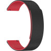 Techsuit - Watchband 22mm (W074) - Samsung Galaxy Watch (46mm)/Watch 3/Gear S3, Huawei Watch GT/Gt 2/Gt 3 (46mm) - Black/Red