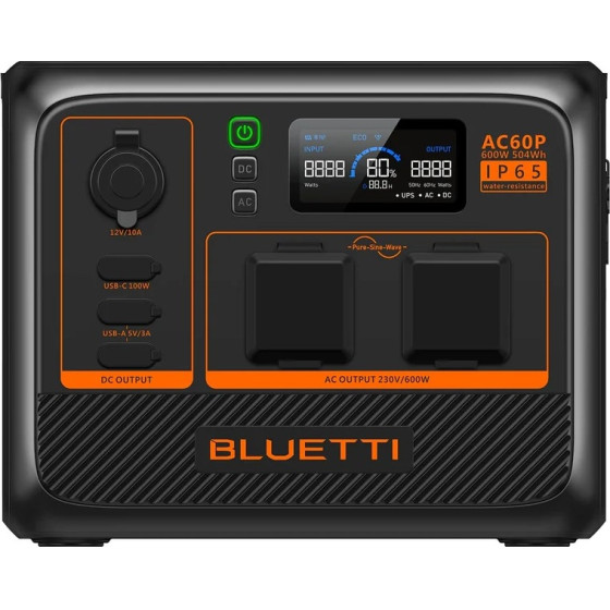 Bluetti AC60P Portable Power Station - (P-AC60P-EU-GY-BL-010)