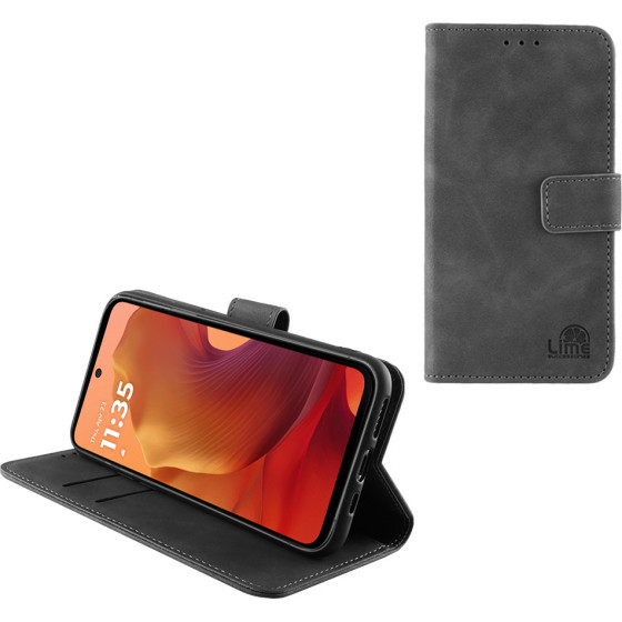 Lime ���� Motorola Moto G15 6.72'' Essential Magnet Book Stand Clip GREY