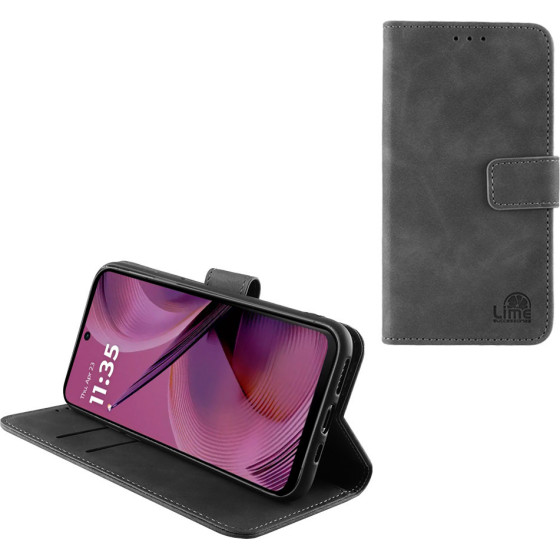 Lime ���� Motorola Moto G55 5G 6.49'' Essential Magnet Book Stand Clip GREY