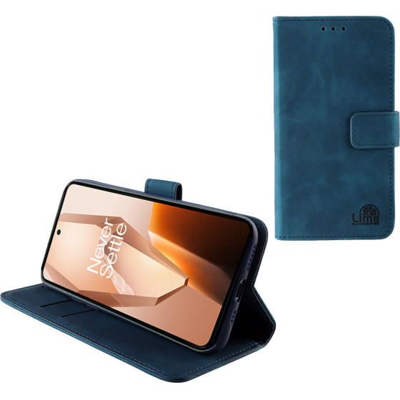 Lime ���� Oneplus 13R 5G/Ace 5/Ace 5 Pro 6.78'' Essential Magnet Book Stand Clip Dark BLUE