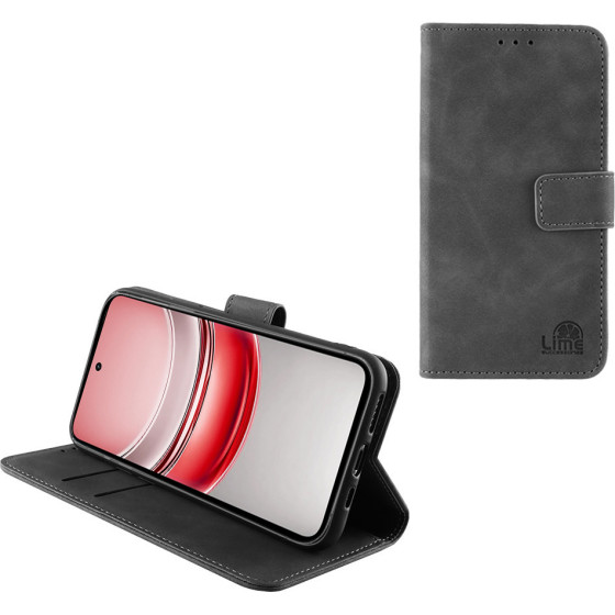 Lime ���� Realme 14X 6.67'' Essential Magnet Book Stand Clip GREY