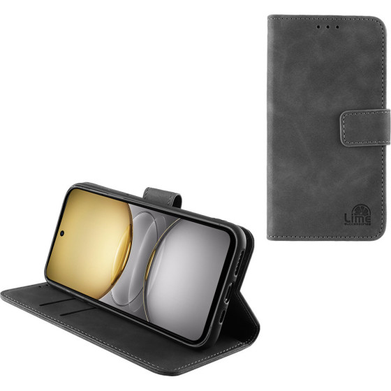 Lime ���� Realme C75 6.75'' Essential Magnet Book Stand Clip GREY