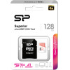 Silicon Power ����� ������ Microsdxc Superior, 128GB, C10 UHS-I U3 A1 V30 - (SP128GBSTXDV3V20SP)