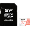 Silicon Power ����� ������ Microsdxc Superior, 64GB, C10 UHS-I U3 A1 V30 - (SP064GBSTXDV3V20SP)