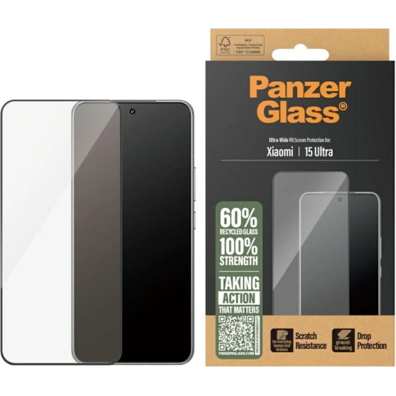 PanzerGlass Ultra-Wide Fit w. Black Frame Do Xiaomi 15 Ultra - (PGRNUWFG53891)