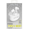 SBS Music Hero Wireless Earphones Tws X-Beat White - (MHTWSBEATBTNOW)