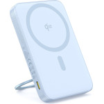 Baseus - Power Bank Picogo (P10076800313-00) - Type-C, Qi2, Fast Charging, 20W, 5000mAh, Rotable Stand, Cable Type-C - Blue