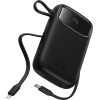 Baseus - Power Bank Qpow Pro+ - Lightning, 2x Type-C, USB, 22.5W, 20000mAh, Cable Type-C, 30cm - Black - (P10055002113-00)