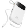 Baseus - Power Bank Qpow Pro+ - Lightning, 2x Type-C, USB, 22.5W, 20000mAh, Cable Type-C, 30cm - White - (P10055002223-00)