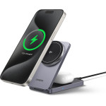 Ugreen - Wireless Charger 2in1 W706 (45023) - MagSafe, For iPhone, Apple Watch, AirPods, USB-C, 20W, 3A, Qi2, Mpp - Black - (45023;W706)