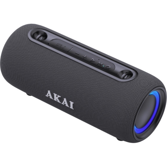 Akai ����� ������ ��������� ����� IPX5 �� ������, Bluetooth, USB, AWS, handsfree, Rgb Lights ��� ������ ����-15W Rms - (ABTSW-40)