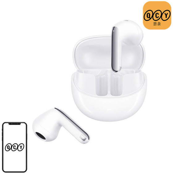 QCY TWS AilyBuds Pro+ HT10 Pro Headphones, ANC (white) - (HT10 Pro White)