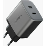 ENERGEA Wall Charger Ampcharge GaN45 2xUSB-C PD/PPS/QC3.0 45W Grey - (CHR-AC2C-GAN45EU)