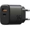 ENERGEA Wall Charger Bazic Goport Velox Kit 1xUSB-C 1xUSB-A Gan 35W With Cable Black - (CHR-GPVLX-EU-BLK)