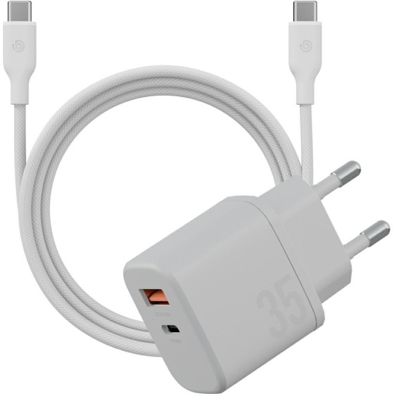 ENERGEA Wall Charger Bazic Goport Velox Kit 1xUSB-C 1xUSB-A Gan 35W With Cable White - (CHR-GPVLX-EU-WHT)