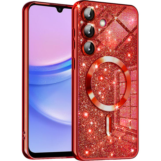 Techsuit - Luxury Glitter Magsafe - Samsung Galaxy A15 4G / A15 5G - Red