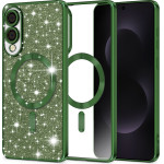 Techsuit - Luxury Glitter Magsafe - Samsung Galaxy S25 Edge - Deep Green