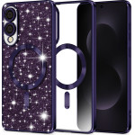 Techsuit - Luxury Glitter Magsafe - Samsung Galaxy S25 Edge - Deep Purple