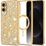 Techsuit - Luxury Glitter Magsafe - Samsung Galaxy S25 Edge - Gold