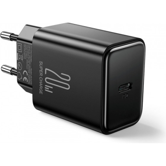Joyroom Wall Charger JR-TCF06, 20W, 3A, 1 x USB-C, Black