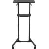 Gembird Mobile Lecture Desk With Caster Wheels Black - (TVS-DESK-01-BK)