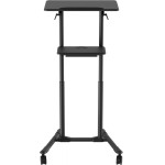 Gembird Mobile Lecture Desk With Caster Wheels Black - (TVS-DESK-01-BK)