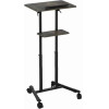 Gembird Mobile Lecture Desk With Caster Wheels Black - (TVS-DESK-01-BK)