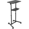 Gembird Mobile Lecture Desk With Caster Wheels Black - (TVS-DESK-01-BK)
