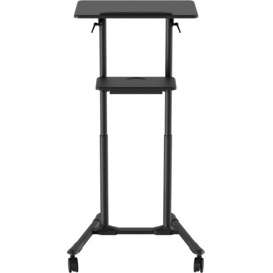 Gembird Mobile Lecture Desk With Caster Wheels Black - (TVS-DESK-01-BK)