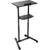 Gembird Mobile Lecture Desk With Caster Wheels Black - (TVS-DESK-01-BK)