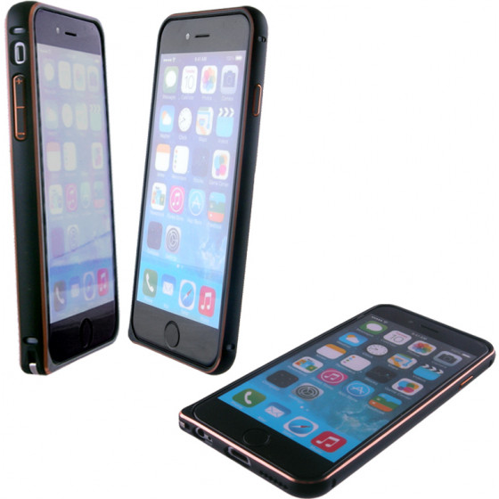 ���� IPHONE 6S/6 4.7 BUMPER ALUMINIUM 7MM FRAME BLACK VOLTE-TEL