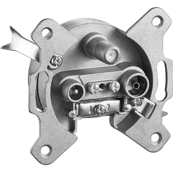Goobay 3-Hole Aerial Through Socket - (67048)