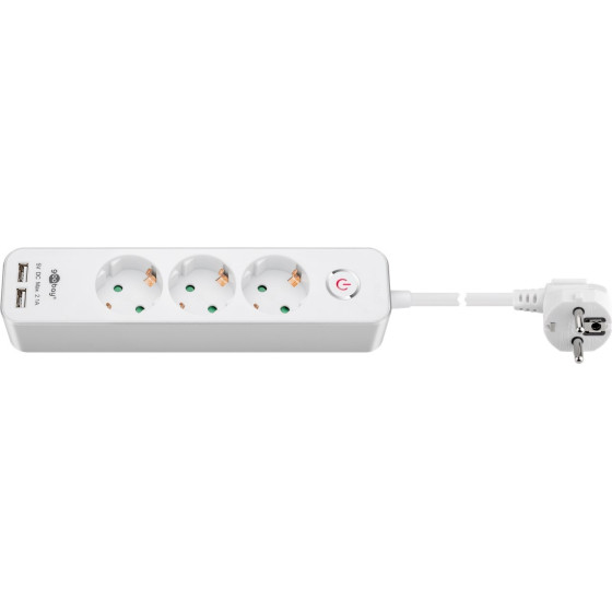 Goobay 3-Way Power Strip With Switch And Usb - (41264)