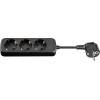 Goobay 3-Way Power Strip, 1.5 m, Black - (51295)