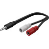 Goobay 3.5 Mm Audio Y-Shaped Cable Adapter, 1x Male To 2x Female Mono - (50465)