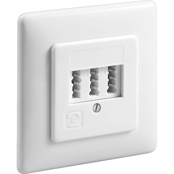 Goobay 3x TAE-Nff Wall Plate, Flush Mount - (43545)