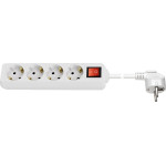Goobay 4-Way Power Strip With Switch 1,5 m, White - (39037)